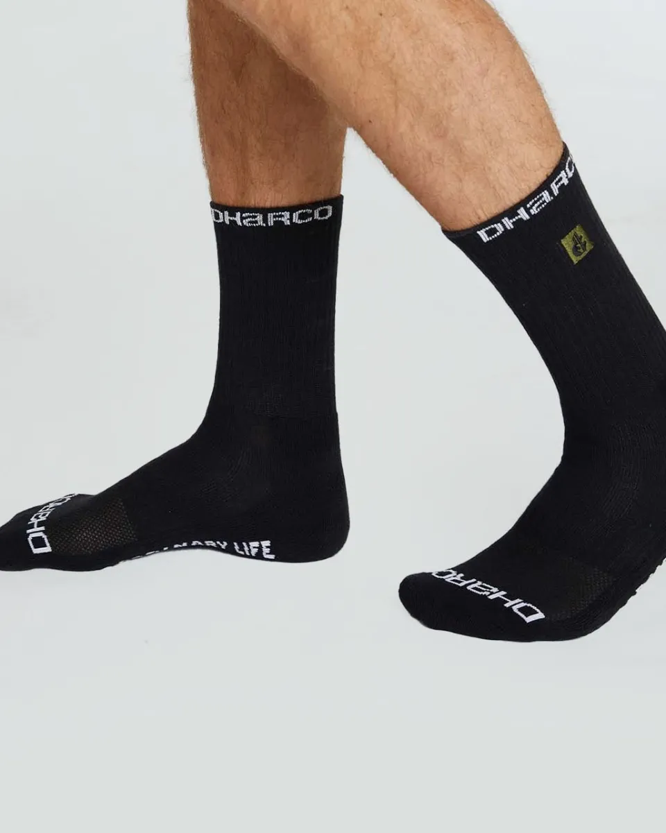 DHaRCO Crew Socks | Black Flash Sale