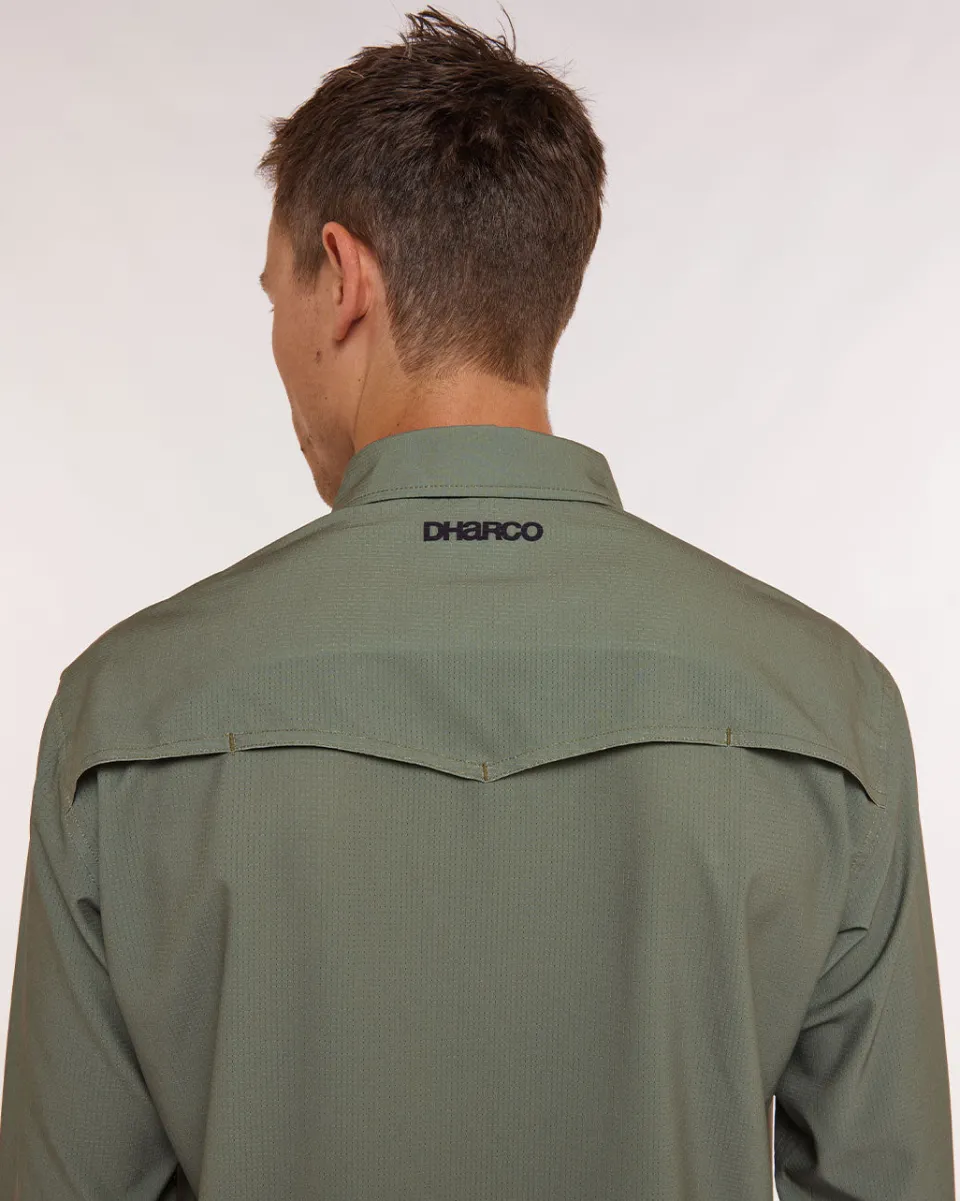 DHaRCO Mens Western Shirt | Kyle Strait Signature Edition Green Cheap