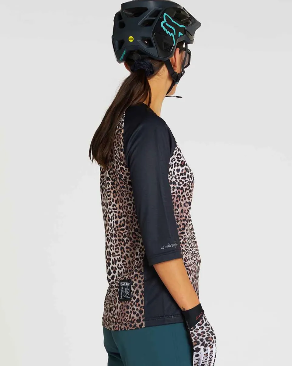 DHaRCO Womens 3/4 Sleeve Jersey | Leopard Store