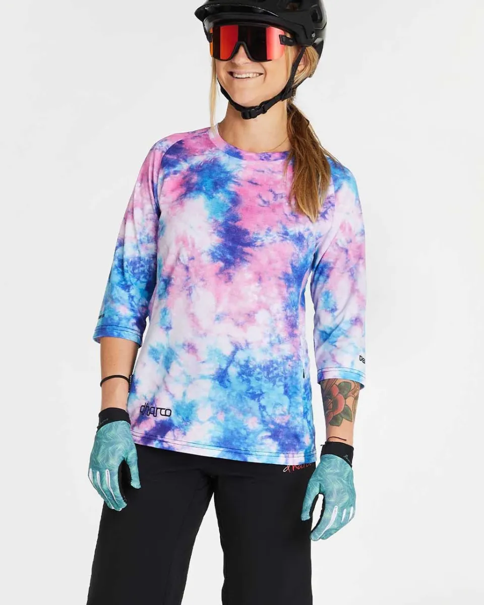 DHaRCO Womens 3/4 Sleeve Jersey | Tie Dye Cheap