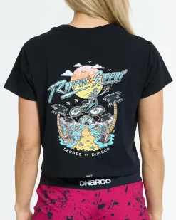 DHaRCO Womens Cotton Crop | Decade of Black Decade of DHaRCO Black Sale