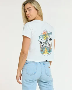 DHaRCO Womens Cotton Crop | Decade of White Decade of DHaRCO White Cheap